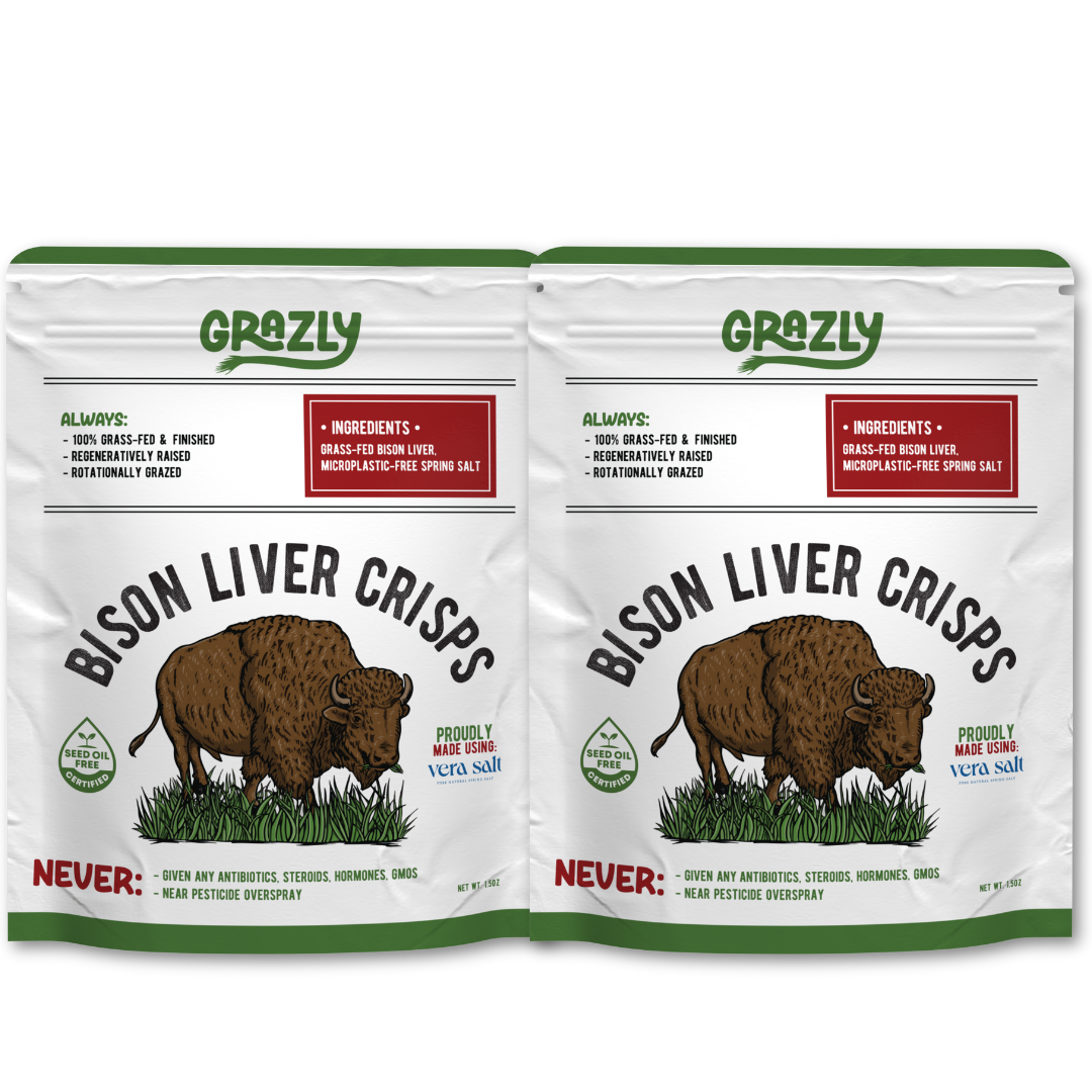 Grazly Bison Liver Crisps - 100% Grass-Fed/Finished