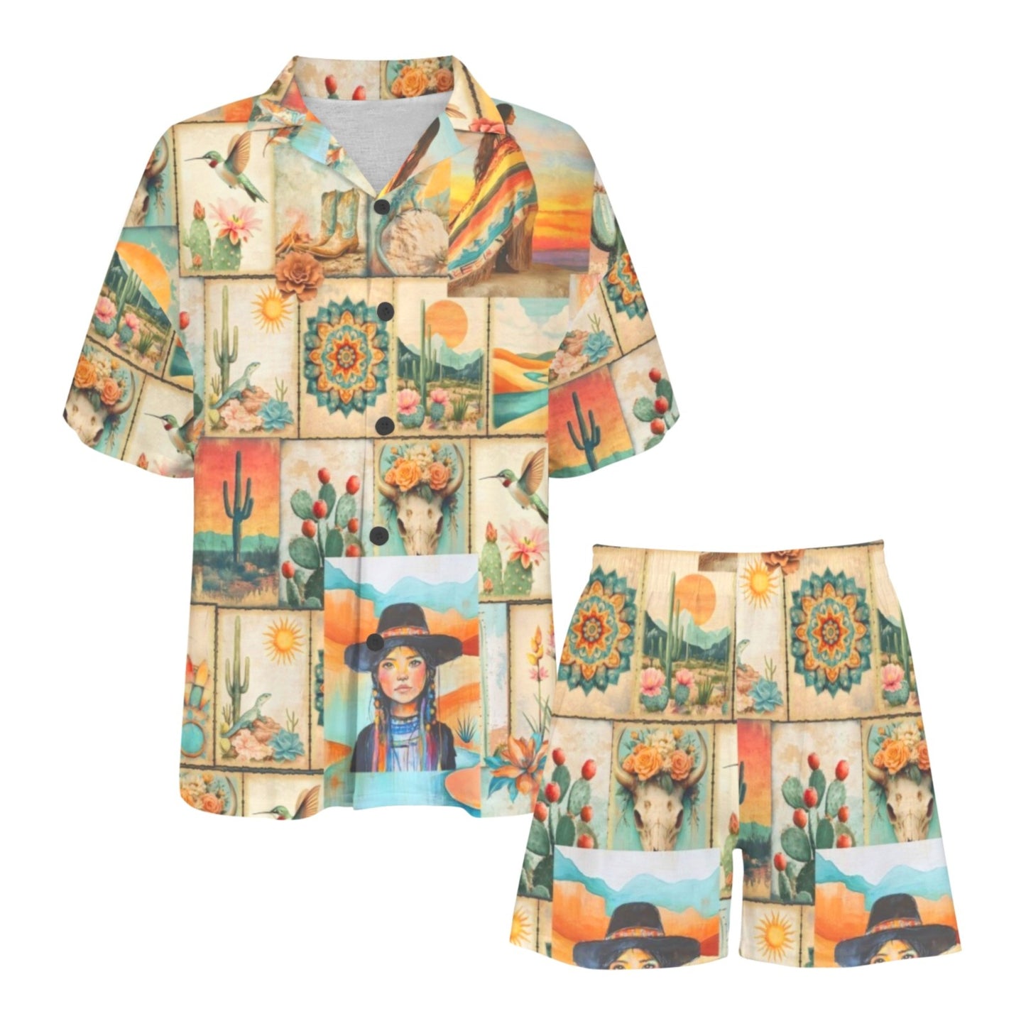 Baha Ranch Pictures of the Southwest Women's Pajama Set Made in America
