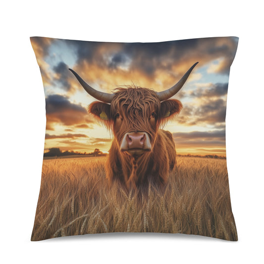 Baha Ranch Beautiful Highland Velvety Soft Pillow Case Cover Made in America