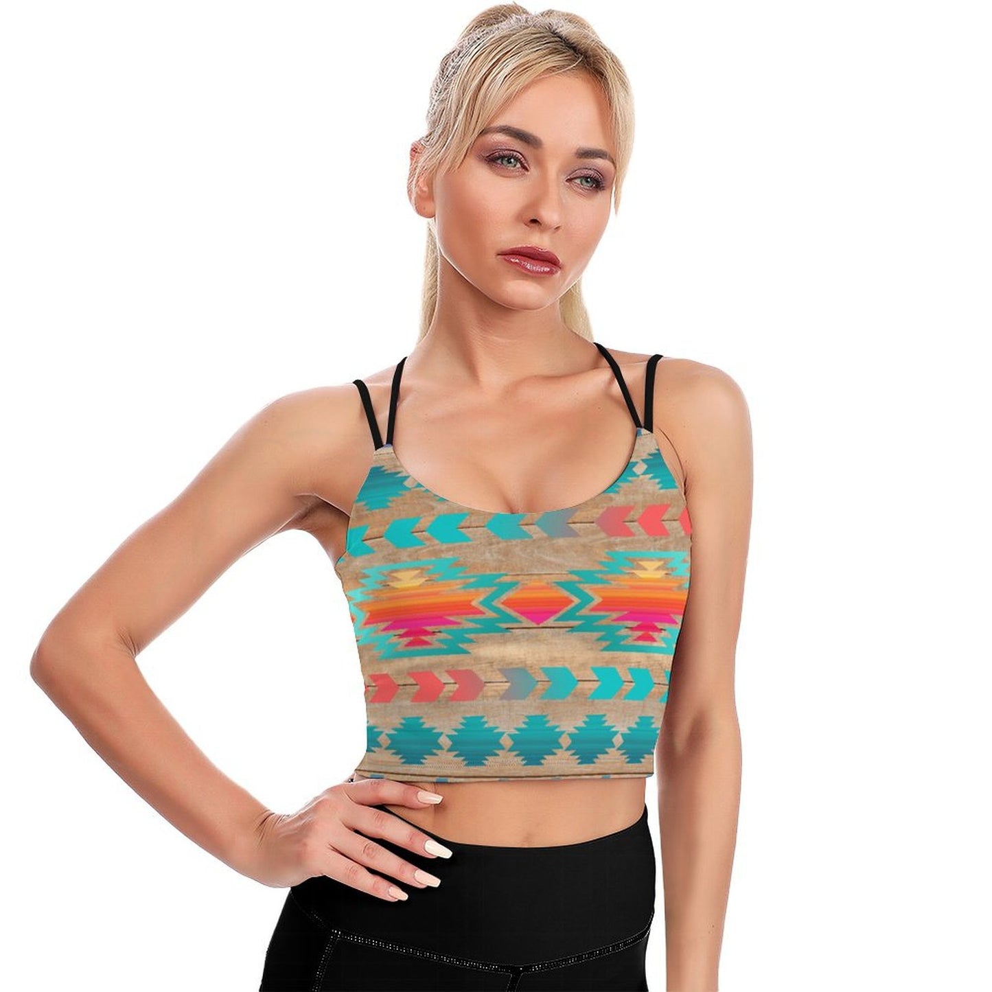 Aztec Sunset Western Crop Top