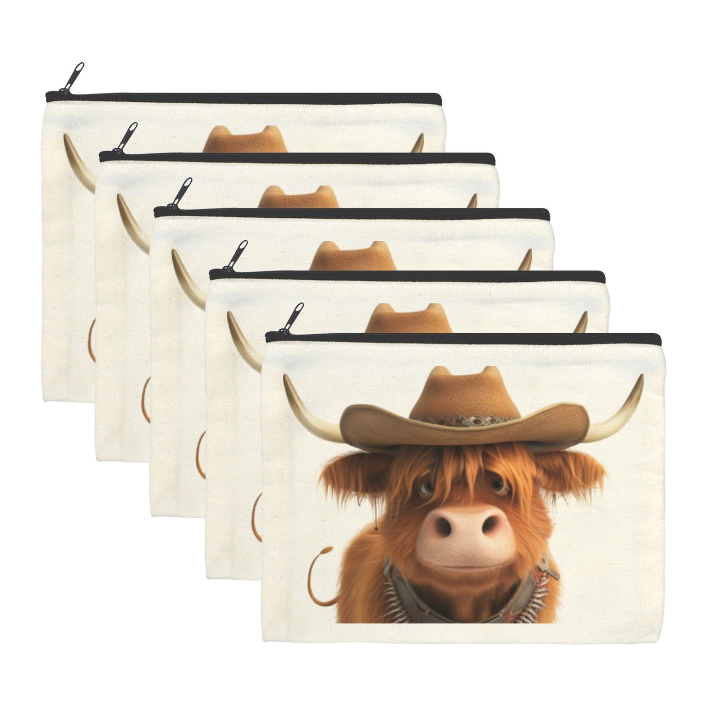 Cowboy Highland Cosmetic Bag Pack of 5 Made in America