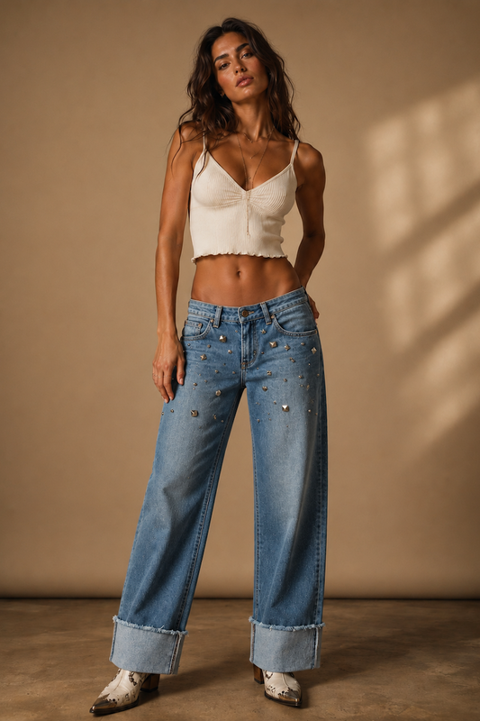 GJG Silver Static Low Rise Jean- Medium Wash