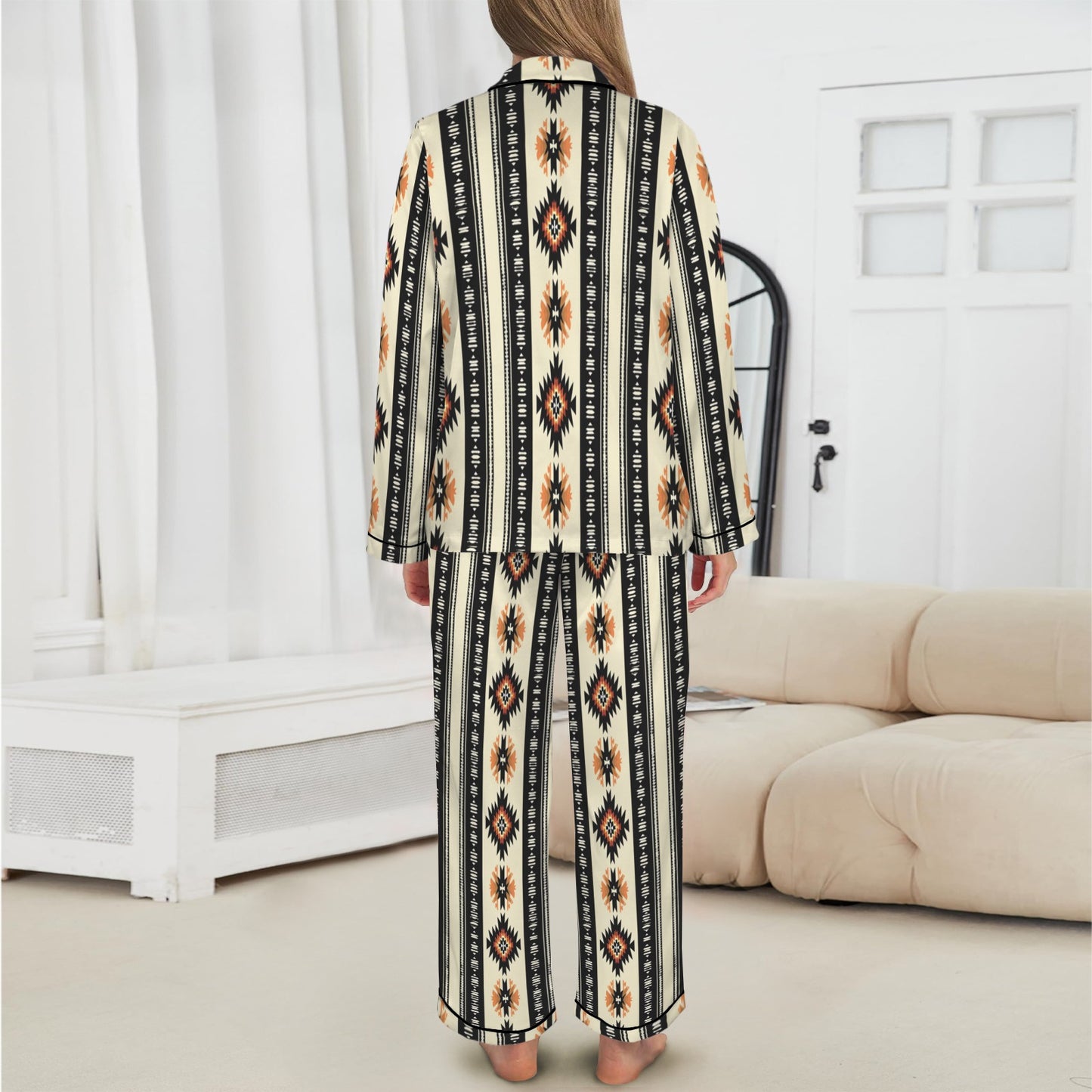 Colores de Mexico Southwestern Aztec Satin pajamas