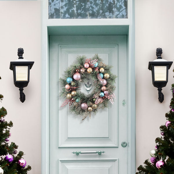 24" Touch of Whimsy Pastel Christmas Wreath