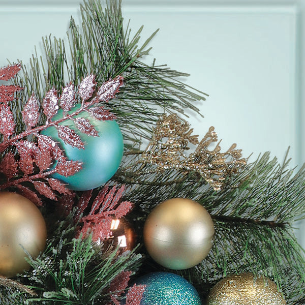 24" Touch of Whimsy Pastel Christmas Wreath