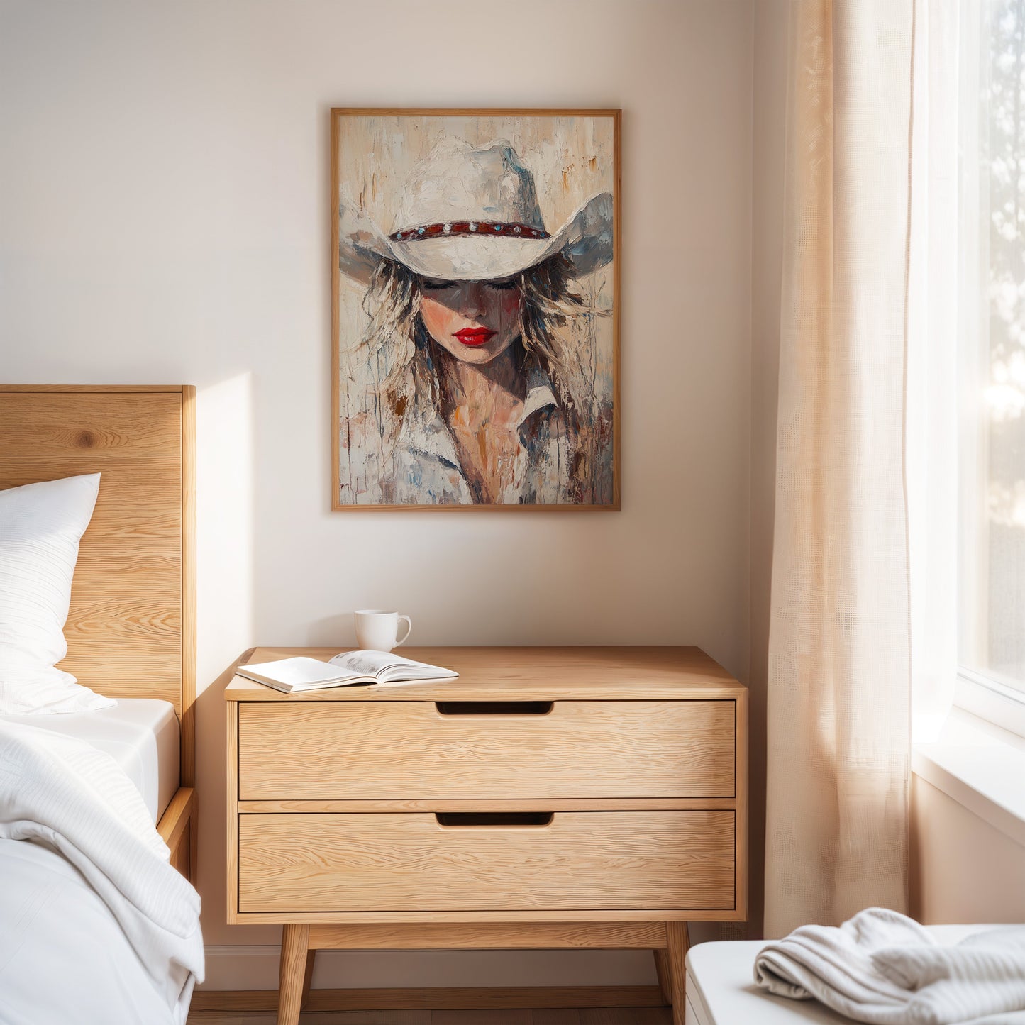 Cowgirl Grace in White Hat