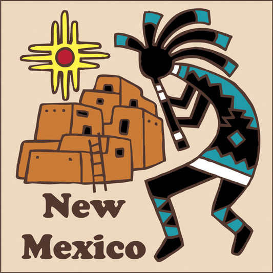New Mexico Kokopelli with Adobe Tile