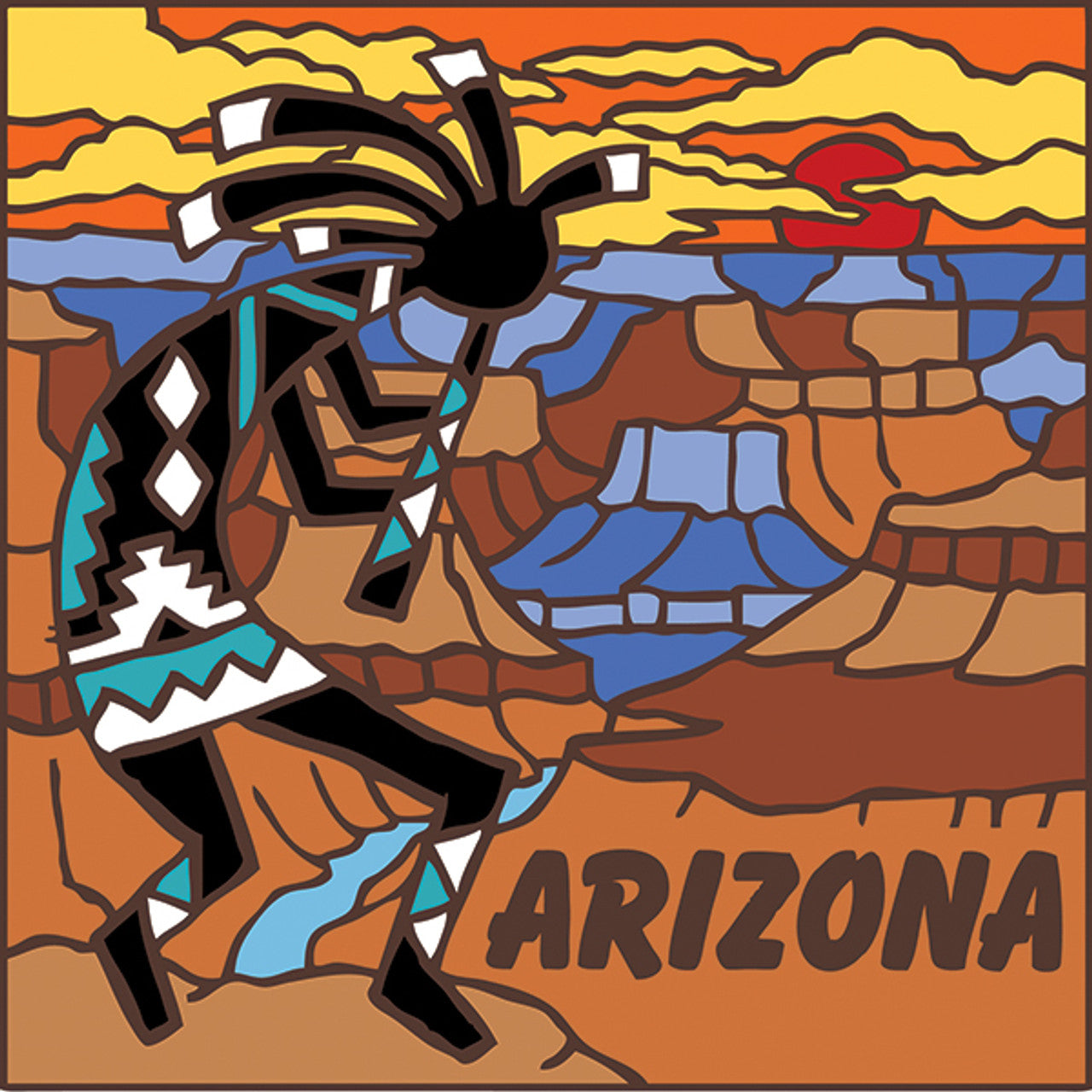 Grand Arizona Kokopelli Tile
