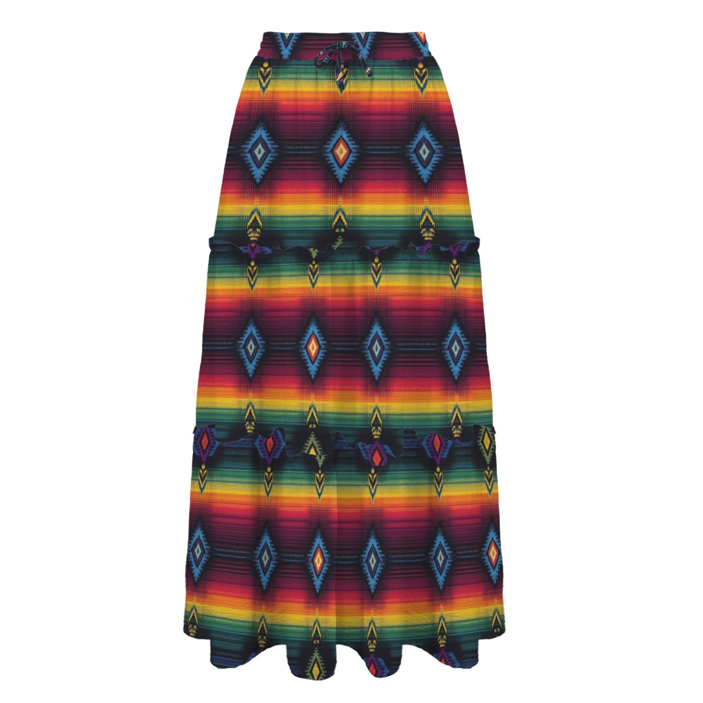 Colores De Mexico Serape Maxi Prairie Skirt