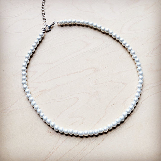 The Jewelry Junkie **Glass Pearl Collar Necklace Wedding Collection 259v