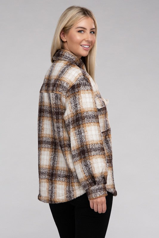 Cozy Plaid Flannel Shacket choice of colors