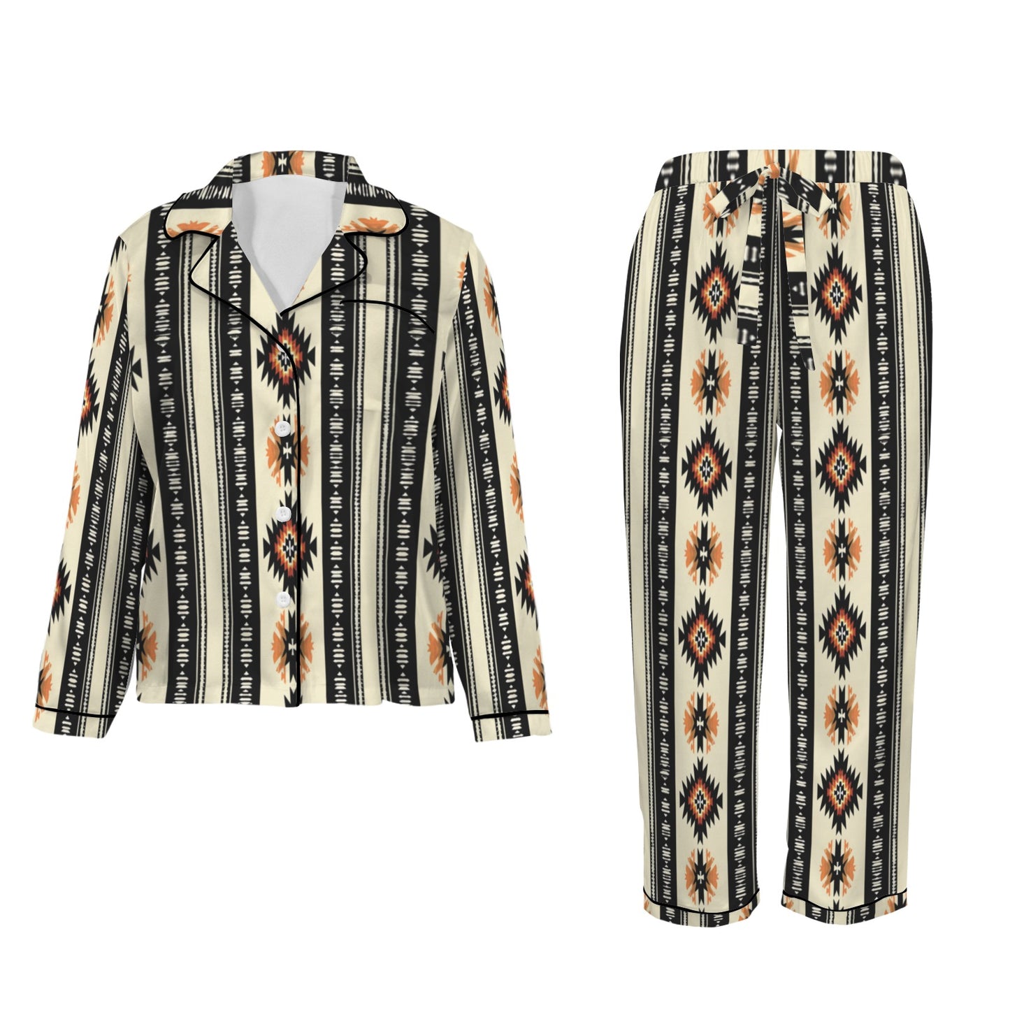 Colores de Mexico Southwestern Aztec Satin pajamas