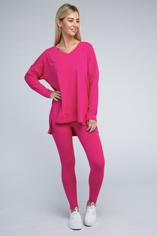 Brushed Microfiber Loungewear Set choice of colors