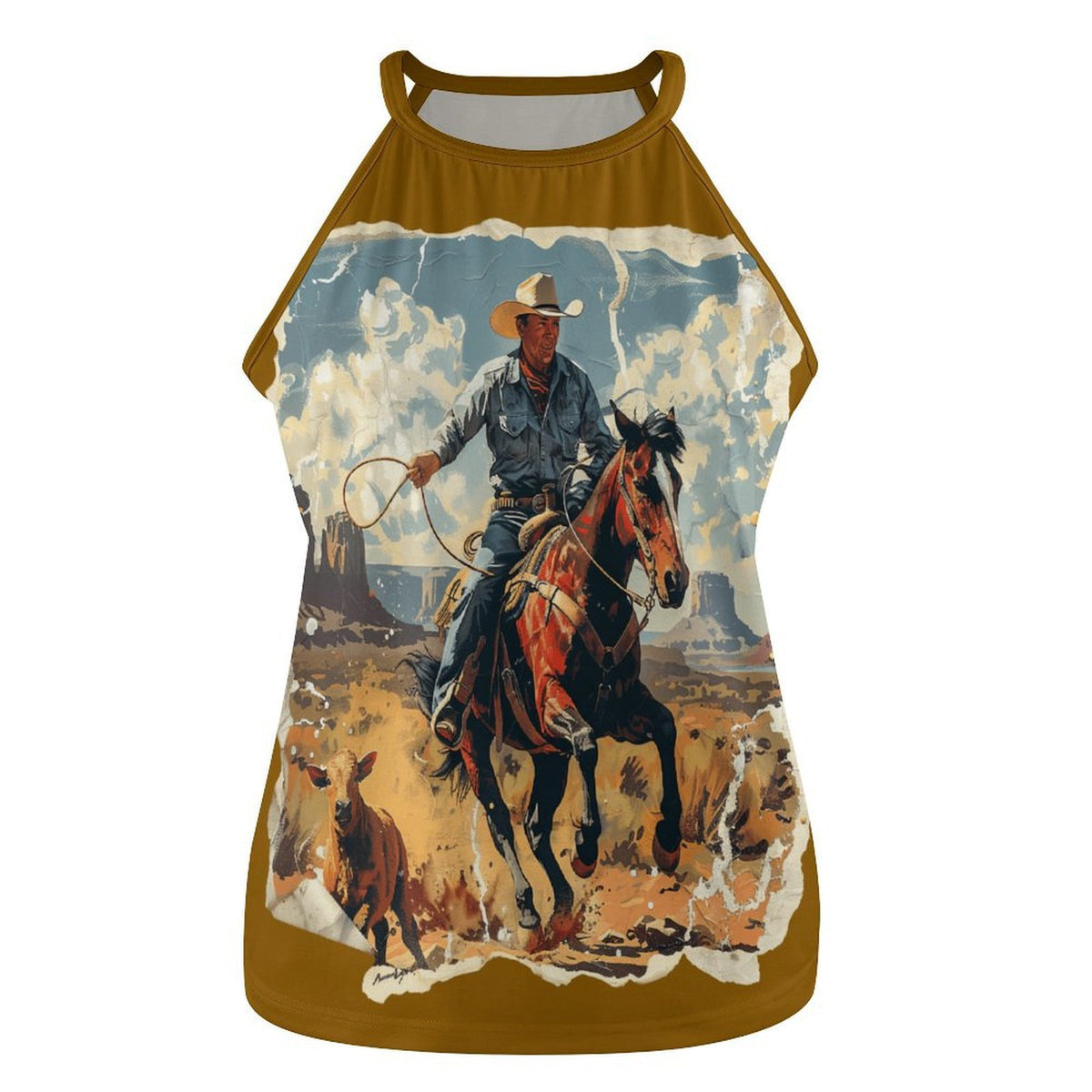 Baha Ranch Ranching Cowboy Western Tank Top