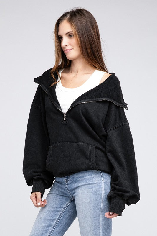 Stitch Detailed Elastic Hem Hoodie choice of colors