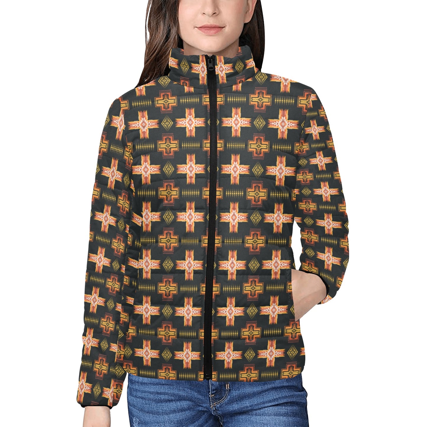 Fire Aztec Women's Puffy Jacket