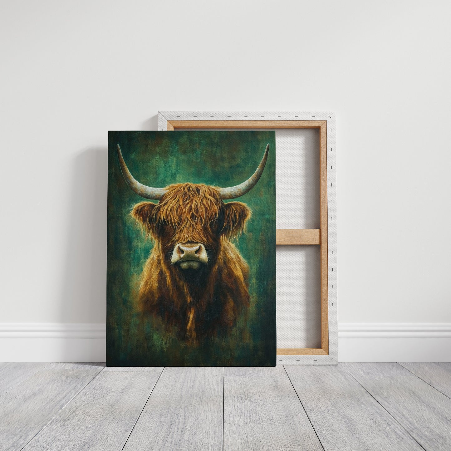 Highland Majesty in Emerald Light Western Farm Cow Ranch Wall Decor