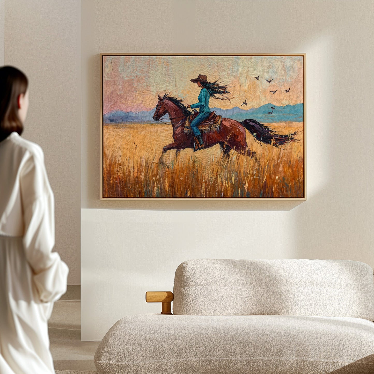 Cowgirl Ride at Sunset Plains