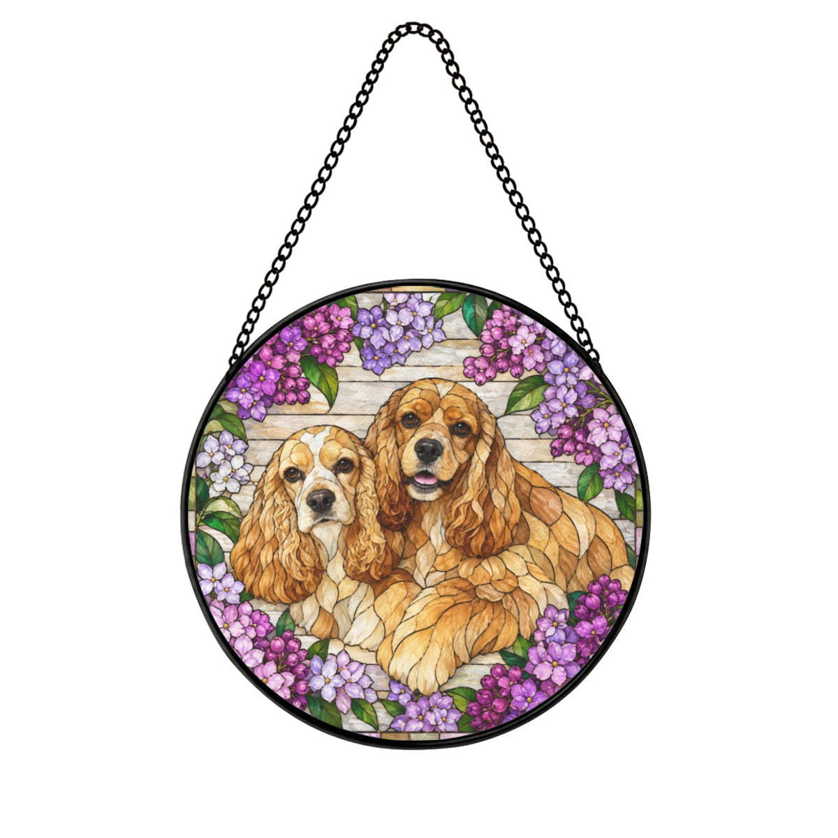 Baha Ranch Customizable Personalized Stained Glass Suncatcher 9.8" x 9.8" - Create Your Own Made in America