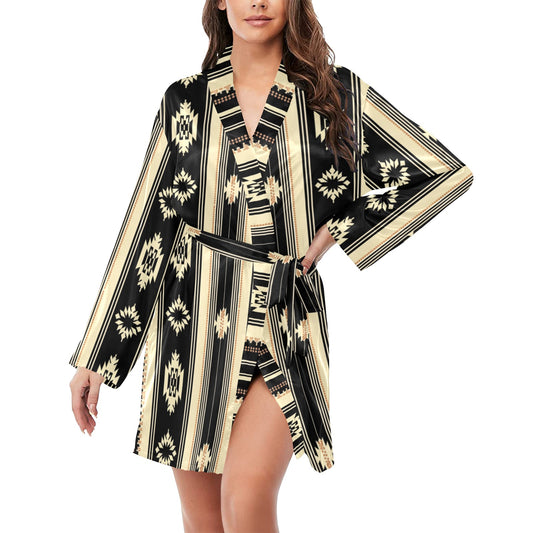 Colores de Mexico Santa Fe Aztec Satin Robe