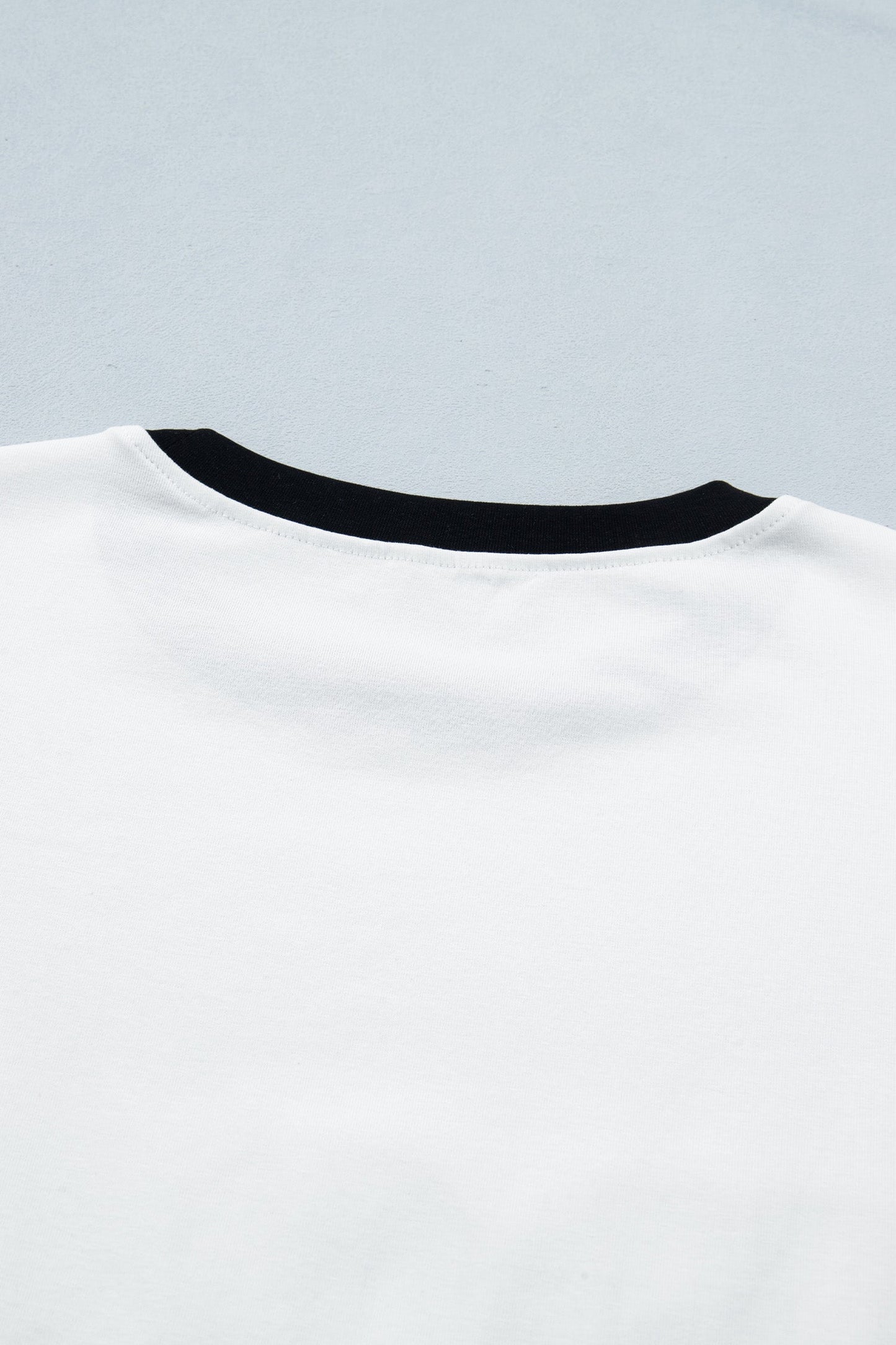 Sequin Star USA Patch Colorblock Trim T-Shirt