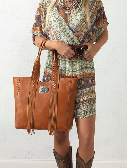 American West Handbags Mohave Canyon Large Zip-Top Tote choice of colors