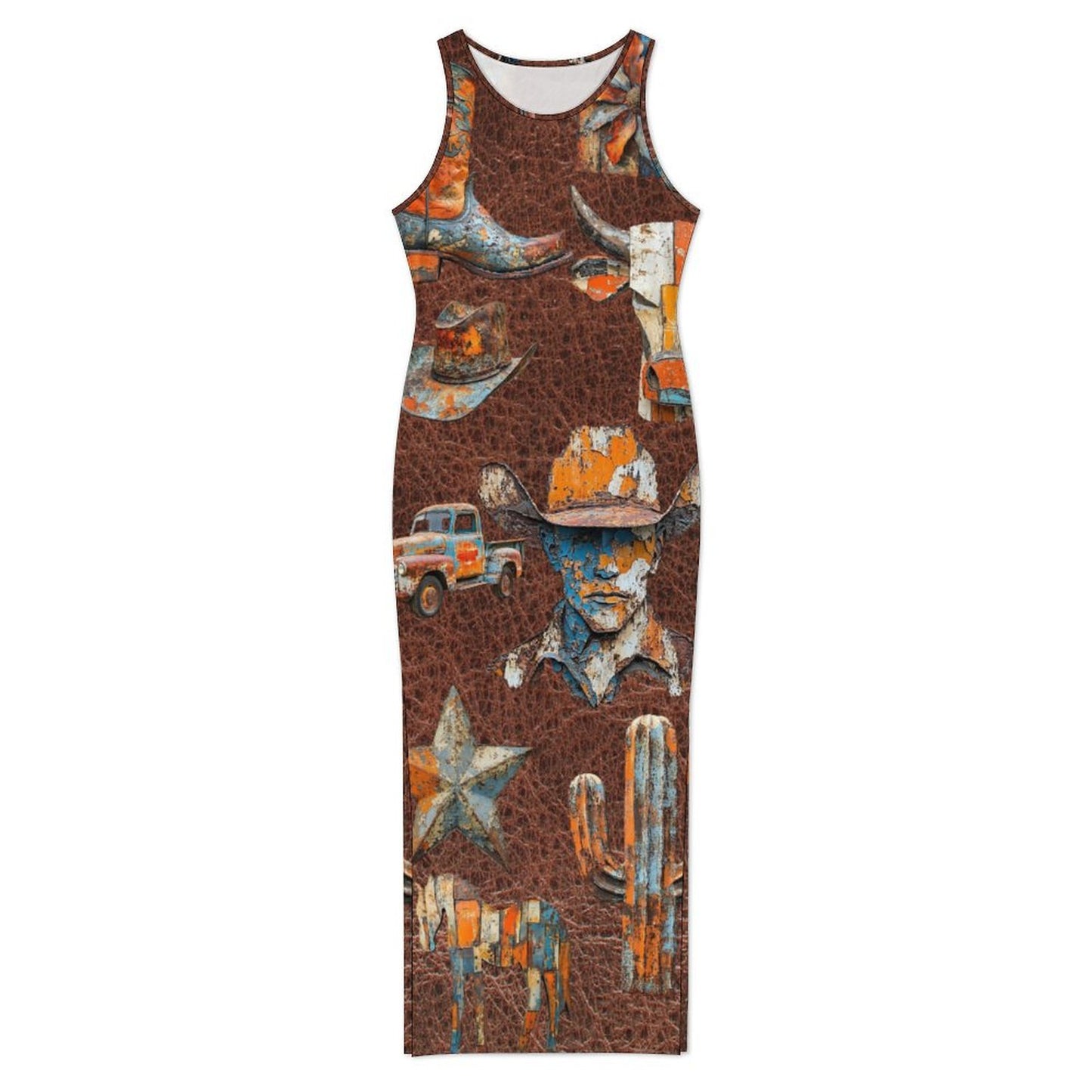 Cowboy Treasures Bodycon Maxi Dress