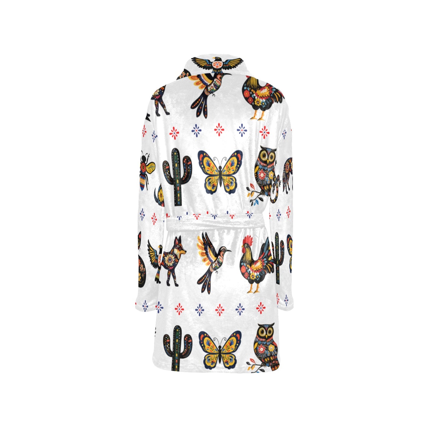 Colores De Mexico Talavera Floral Animals Robe