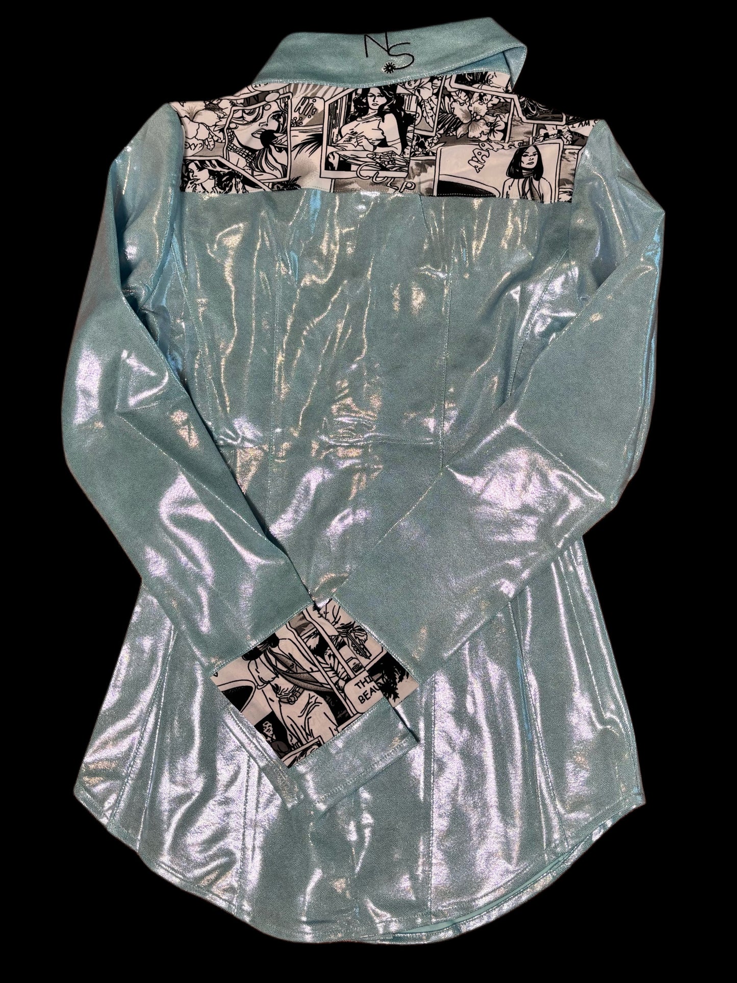 Girls Marvel-ous Metallic Pearl Snap Rodeo Shirt