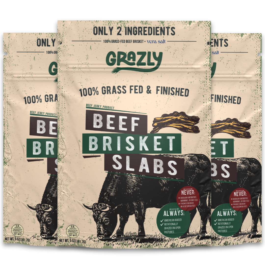 Grazly Beef Brisket Slabs - 100% Grass-Fed & Finished