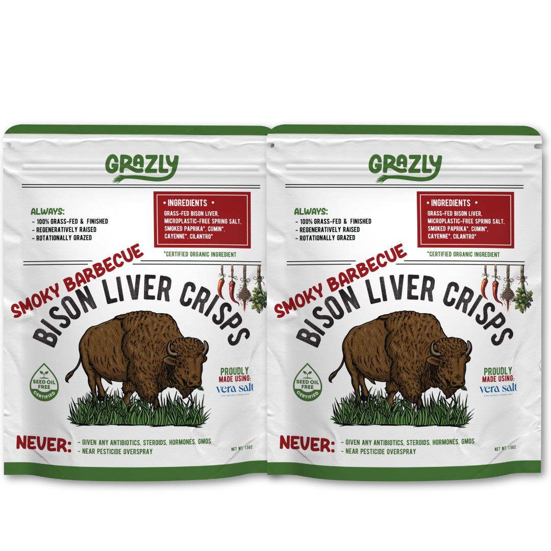 Grazly Bison Liver Crisps - 100% Grass-Fed/Finished