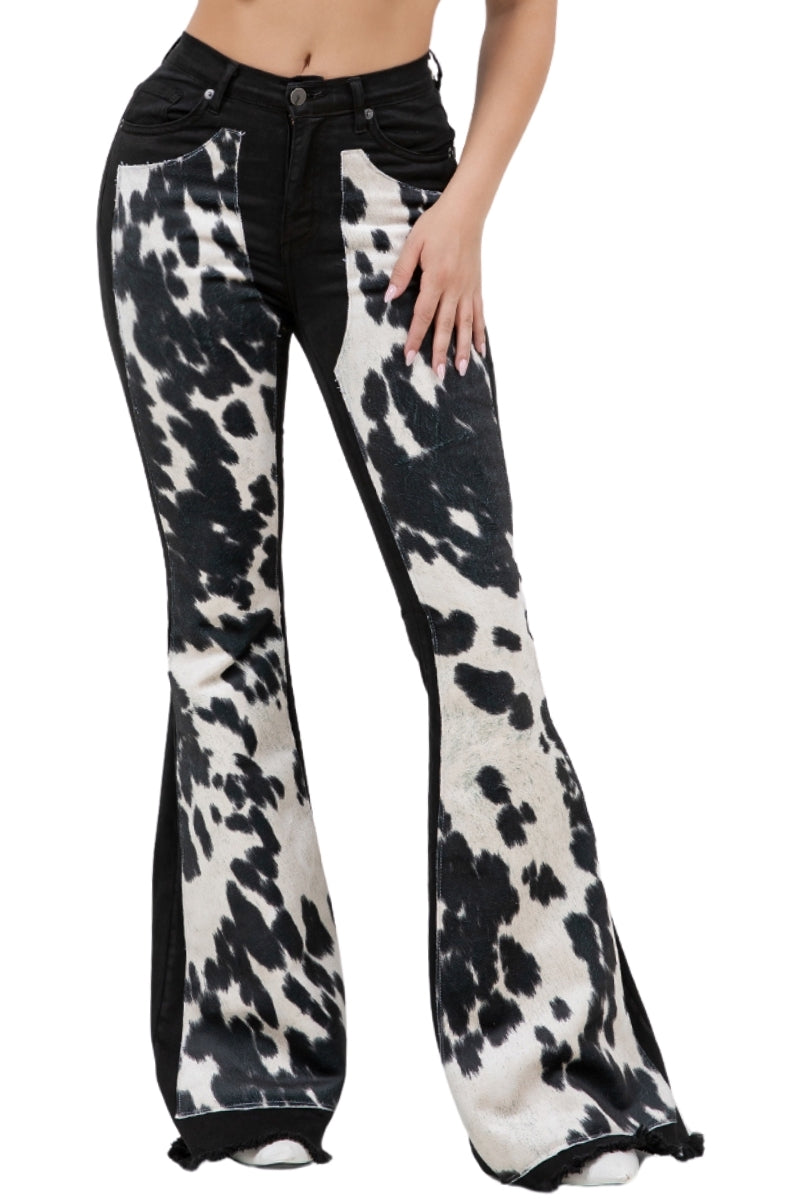 GJG Rodeo Bell Bottom Jean in Black