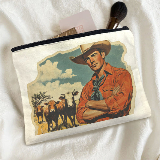 Cowboy Cattle Rancher pack of 5 Cosmetic Bags Made in America