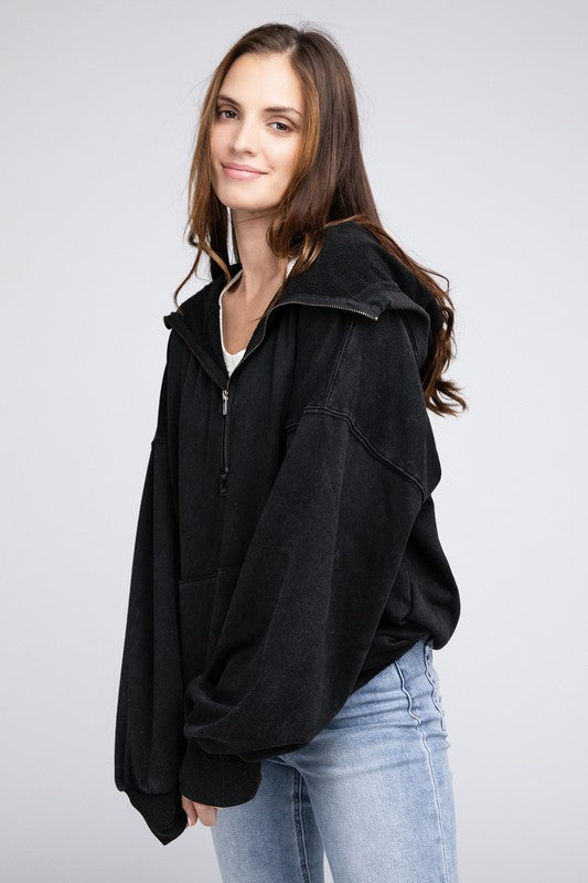 Stitch Detailed Elastic Hem Hoodie choice of colors