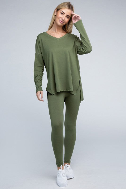 Brushed Microfiber Loungewear Set choice of colors