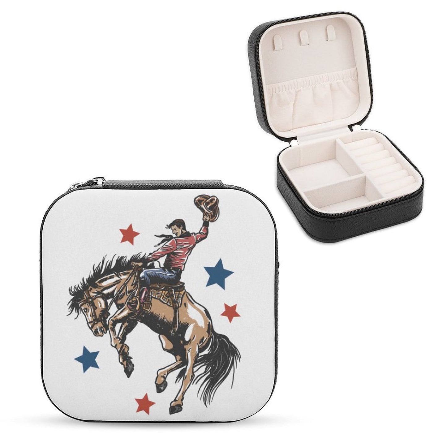 American Rodeo Bronc Rider Jewelry Case