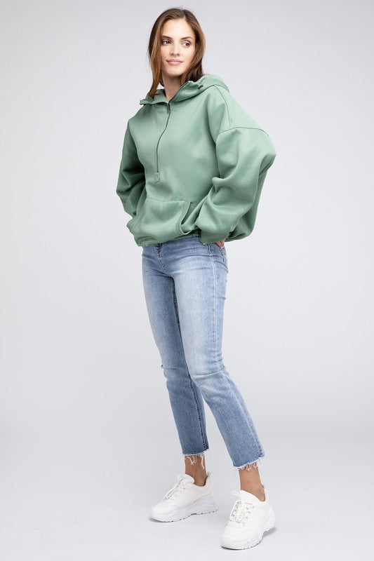 Stitch Detailed Elastic Hem Hoodie choice of colors