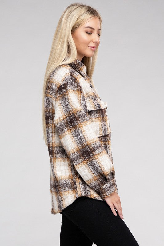 Cozy Plaid Flannel Shacket choice of colors