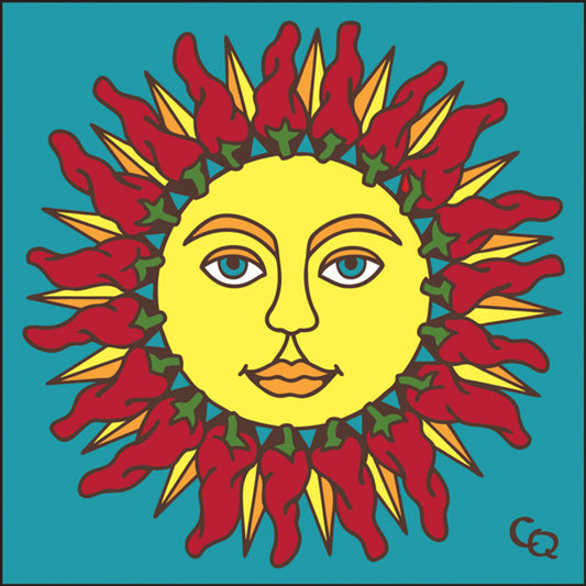Chili Sun Face Tile