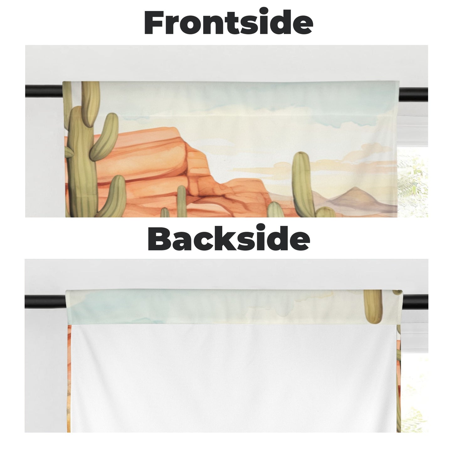 Watercolor Desert Curtains 28"x40" (2-Piece) Made in America