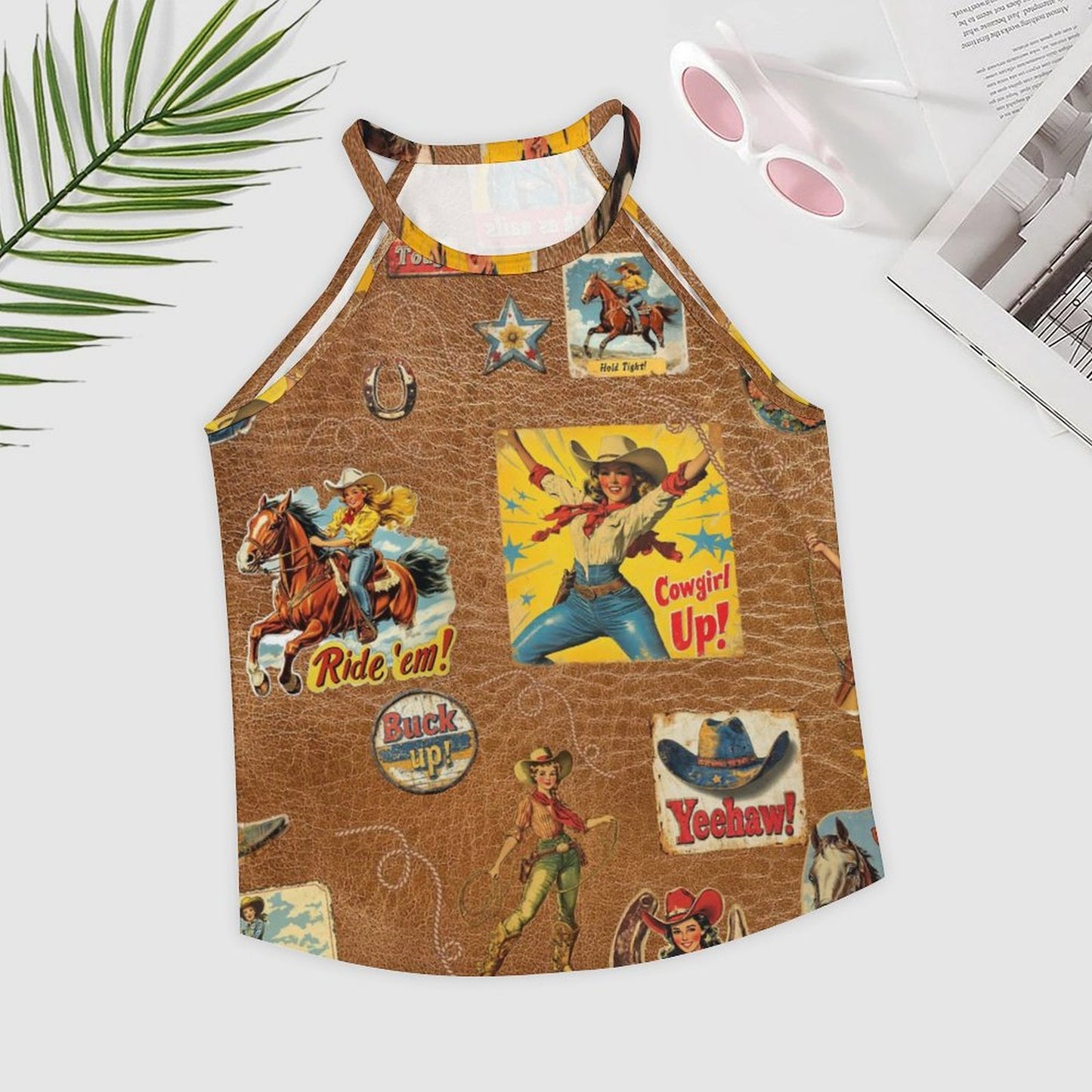 Vintage Cowgirl Collage Tank Top