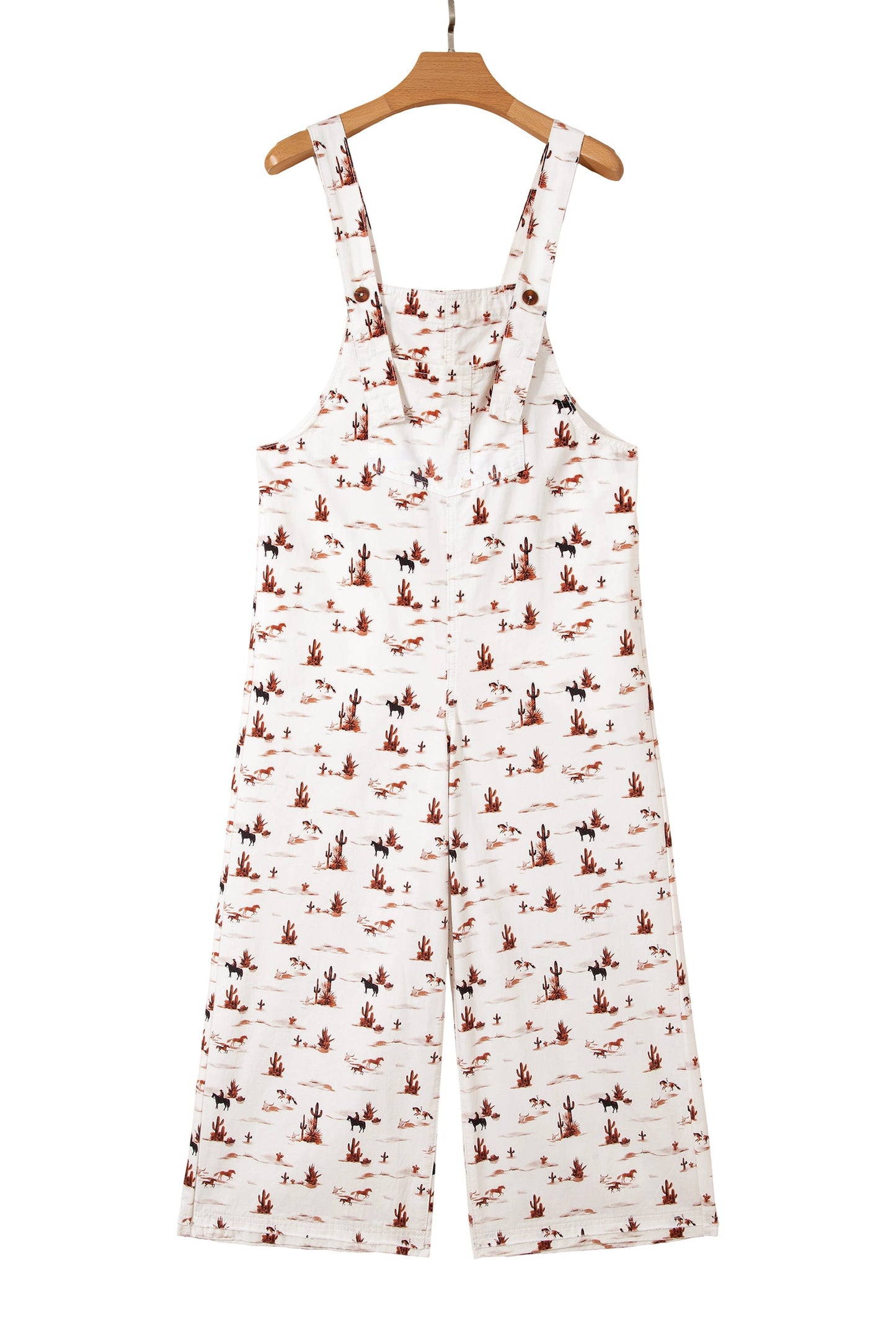 Western Adjustable Buttoned Strap Dungaree Jumpsuit