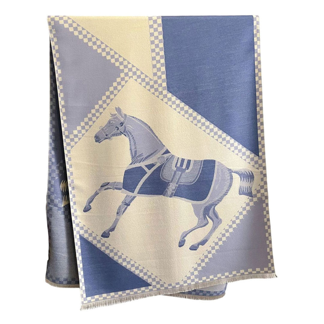 AWST Int'l Horses in Blankets Acrylic Cashmere Scarf