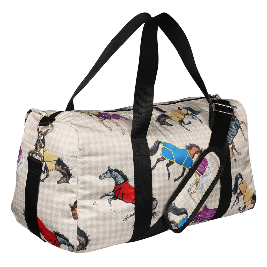 AWST Int'l Lila Horses in Blankets Gear Bag