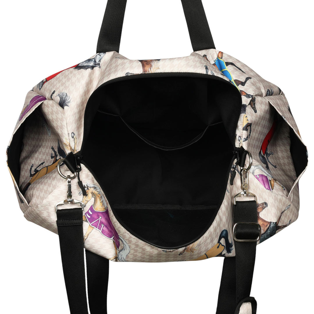 AWST Int'l Lila Horses in Blankets Gear Bag