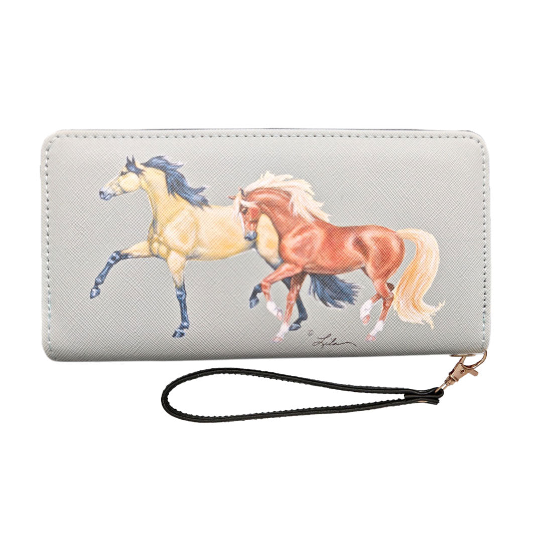 AWST Int'l Lila Wallet with Wristlet- Lila Buckskin Sorrel