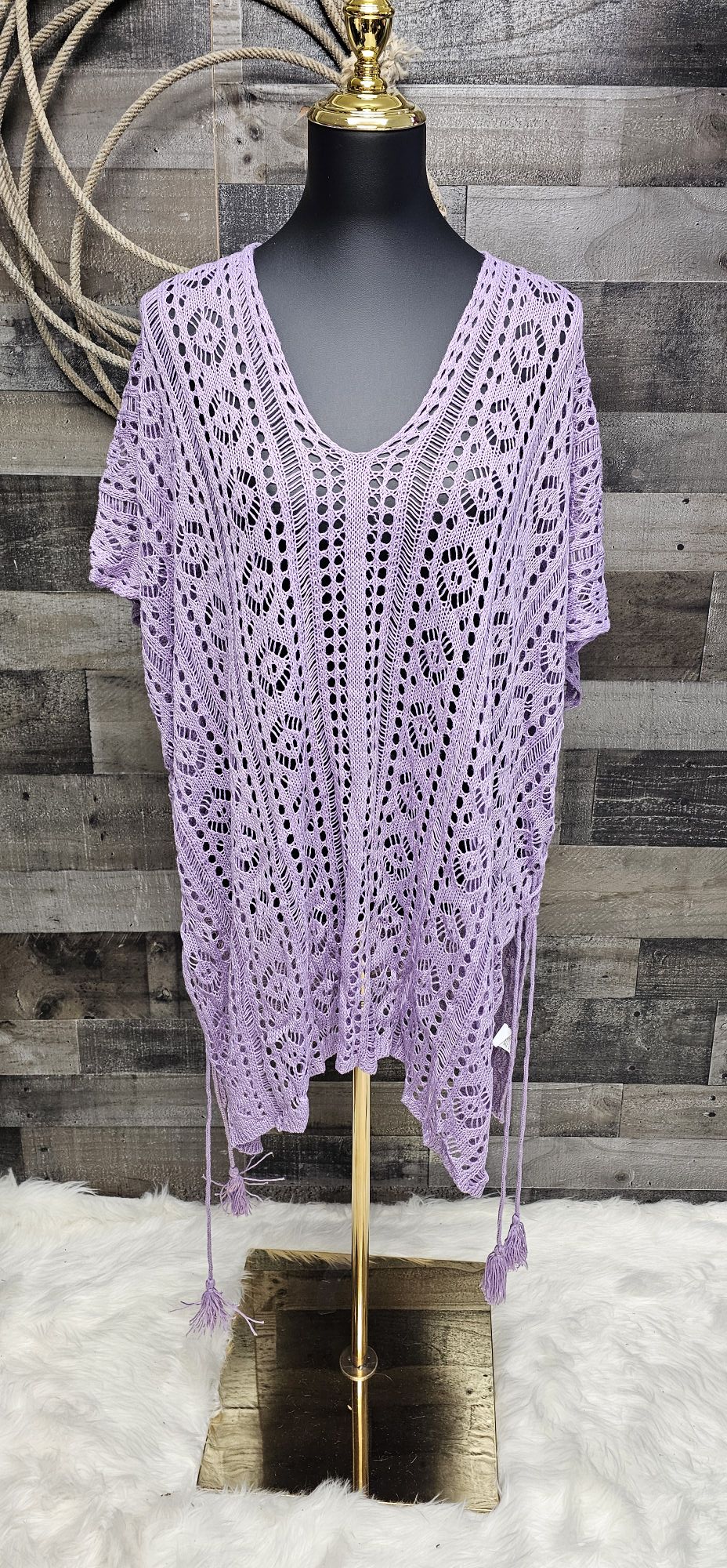 Lavendar Crochet Cover up