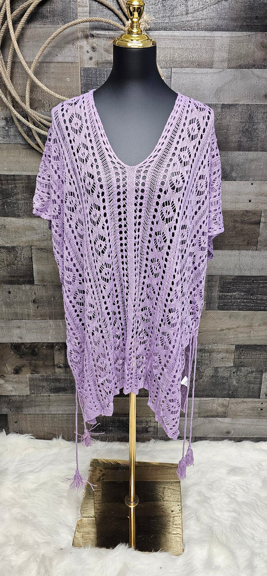 Lavendar Crochet Cover up