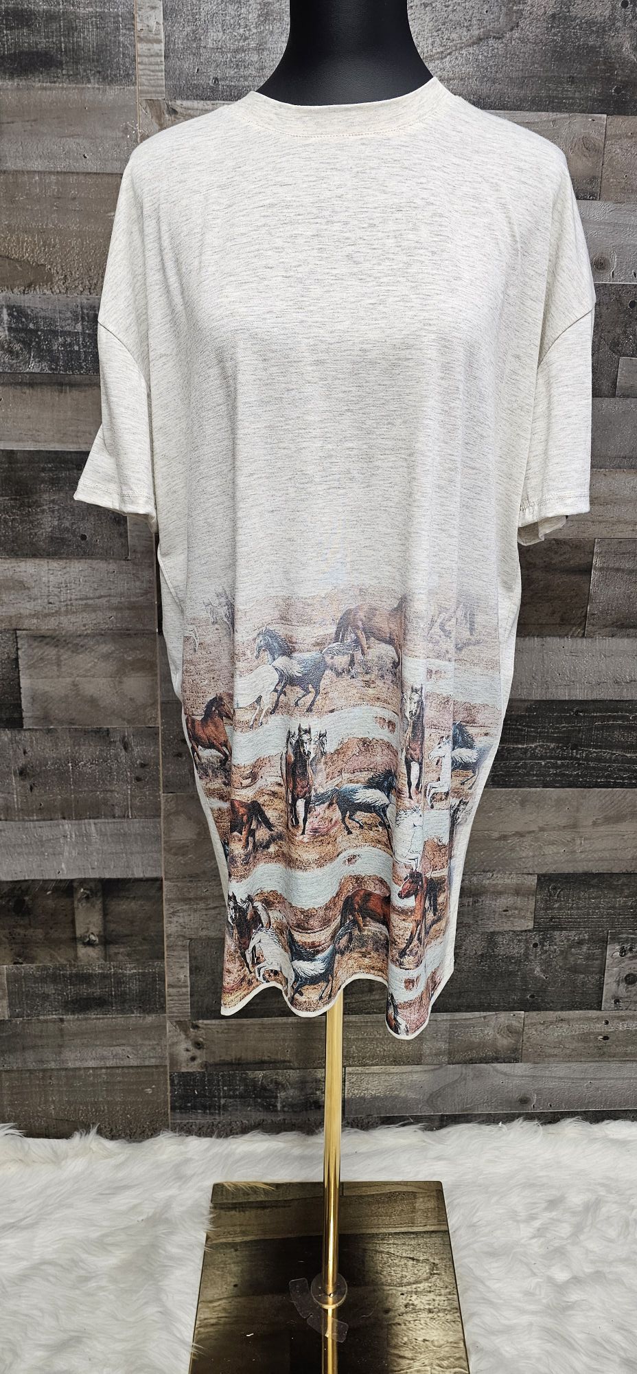 Horses T Shirt Dress or Sleep Shirt size Small