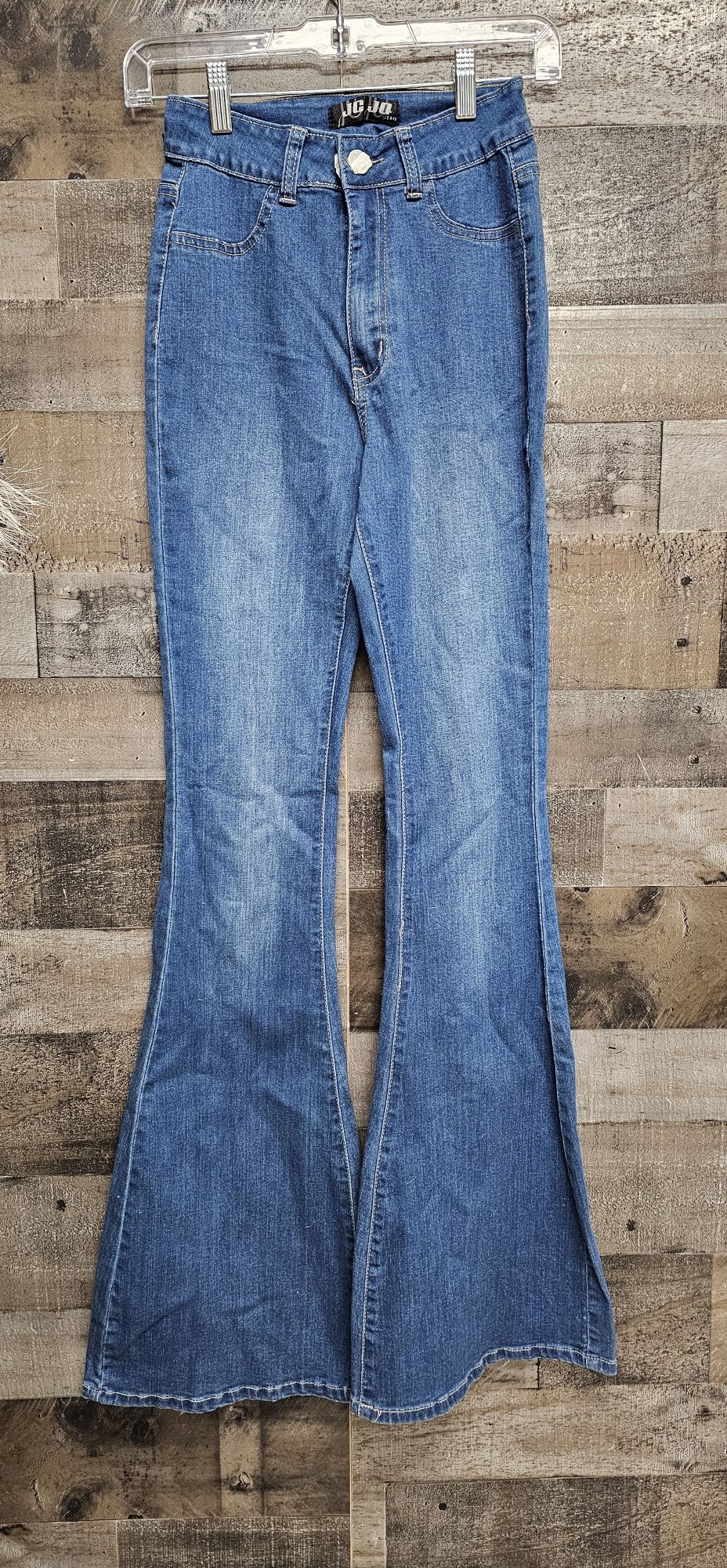Flare jeans with stretch 34" inseam size Small